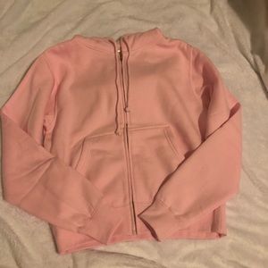 🍬Zip up pink jacket perfect for adding a monogram